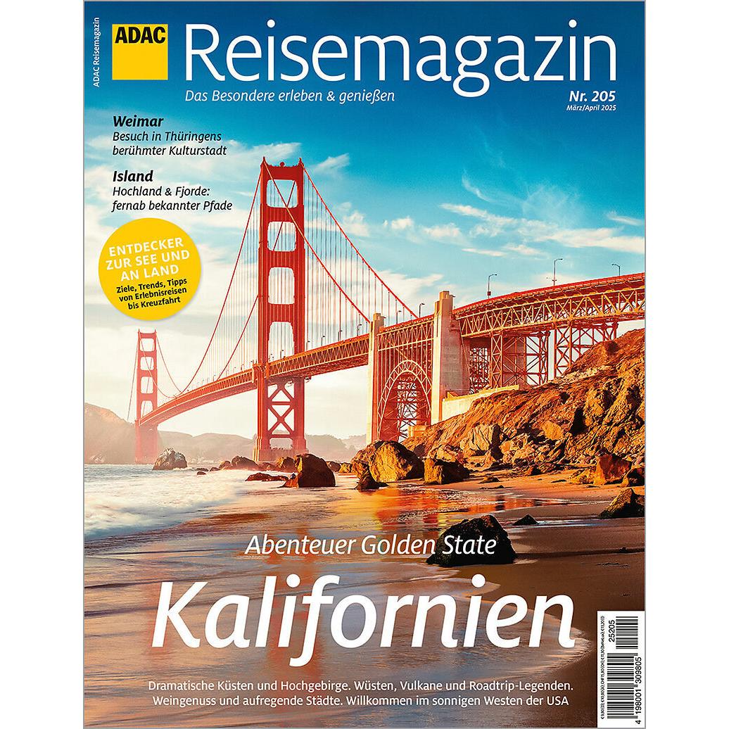 Reisemagazin mit Titelthema Kalifornien, Zeitschriften Abo