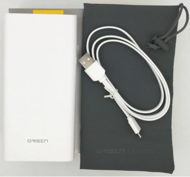 Produktbild Orsen E39 Power Bank 20000mAh Baltas (20000 mAh, 74 Wh)