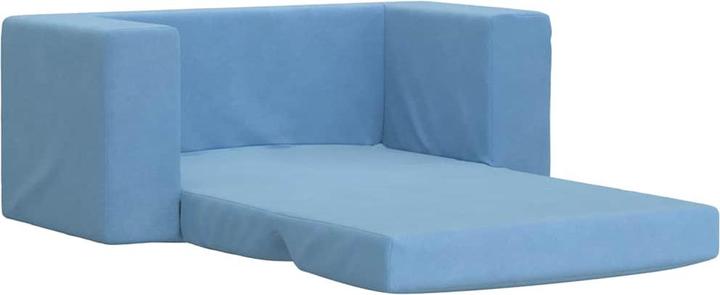 Produktbild vidaXL Kinder-Schlafsofa 2-Sitzer Blau Weicher Plüsch (Kindersofa)
