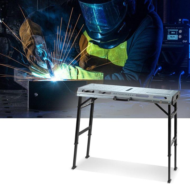 Immagine prodotto Stahlwerk Tavolo di saldatura mobile AWT-930 ST 1068 x 532 mm Banco di lavoro regolabile in altezza (106.80 cm, 53.20 cm)