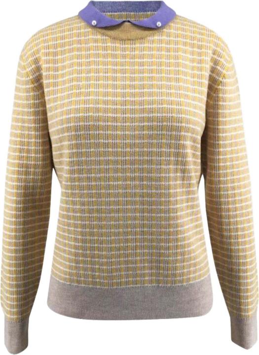 Immagine prodotto Bellemere Pullover Merino Tweed Pullover With Pearl Polo Collar (M)
