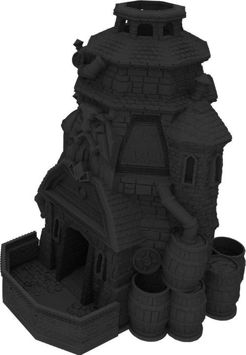 Produktbild Feldherr Fates End Dice Tower Brewery schwarz 3D Tabletop Würfelturm (Kunststoff)