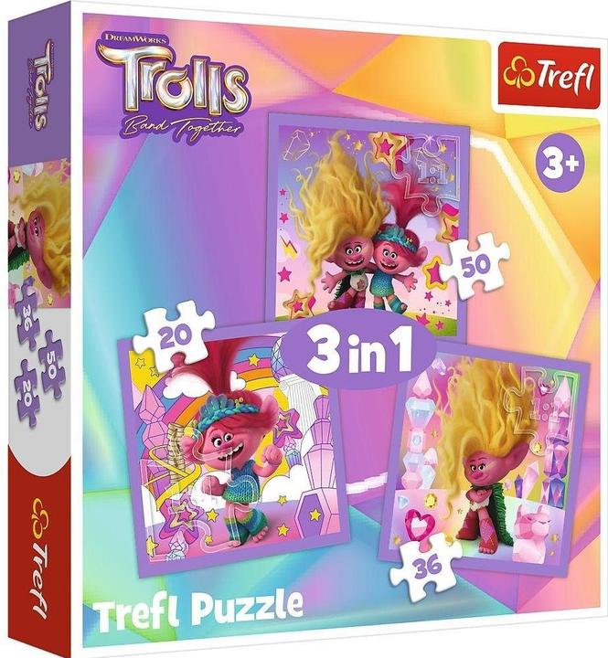 Produktbild Trefl TR Puzzle Set 3in1 Trolls 3 (50 Teile)