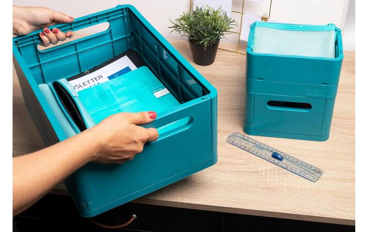 Actual product image Exacompta Boîte pliable The Smart Case mini Skandi - Bleu Pacifique