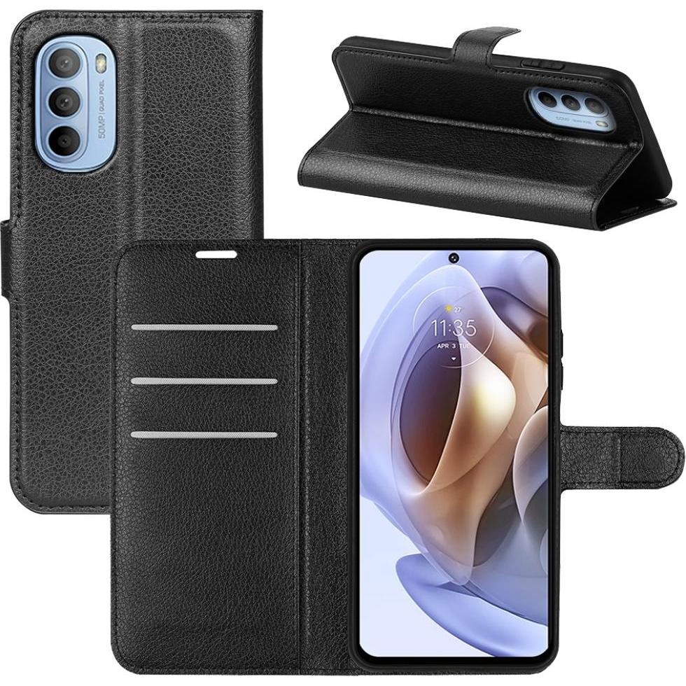 Screenguard Motorola Moto G31 Leather Guard Lederhülle (Motorola Moto G31), Smartphone Hülle, Schwarz