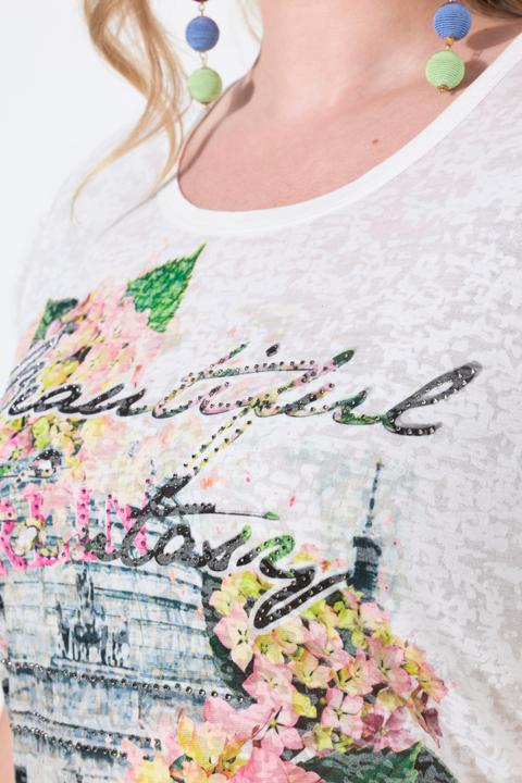 Produktbild Miamoda T-Shirt, Komfort Fit, Stadt-Motiv, Schriftzug (50)