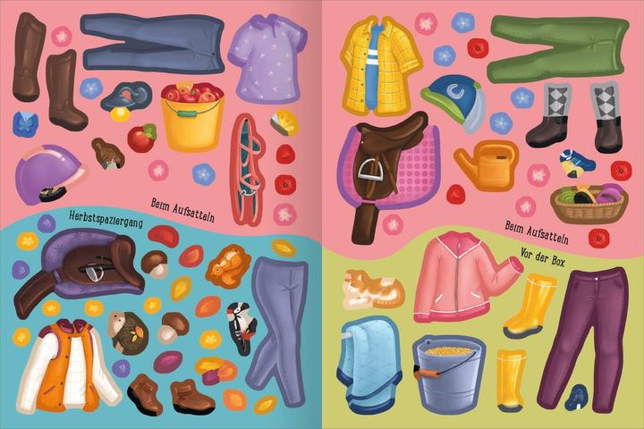 Produktbild Erstes Stickern Anziehpuppen – Reiterhof