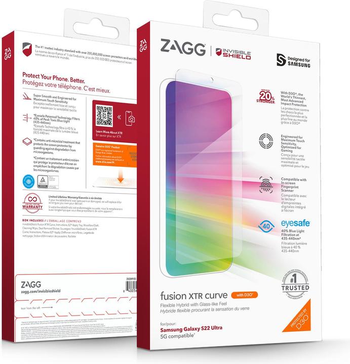 Produktbild InvisibleShield Glass Fusion XTR Curve (1 Stück, Samsung Galaxy S21)