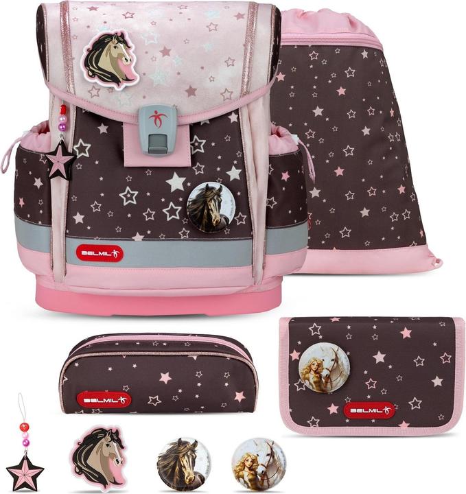 Image du produit Belmil CLASSY Plus Schulrucksack-Set Champion Horses (19 l)