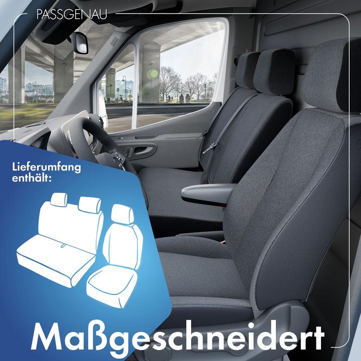 Actual product image Walser Seat covers for Opel Vivaro, Renault Trafic, Nissan Primastar, ES and DB front BJ 06/2001 - 07/2014