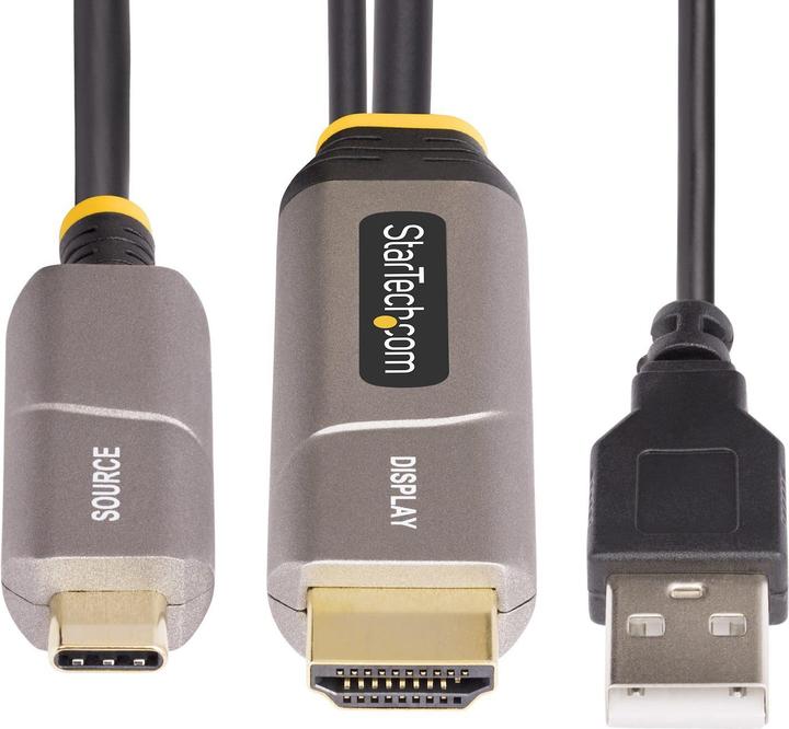 Produktbild StarTech com 145B-USBC-HDMI4K-AOC, 9,15 m, USB Typ-C, HDMI Typ A (Standard), Männlich, Männlich, Ger (9.15 m, HDMI, 2.1)