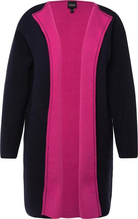 Immagine prodotto Ulla Popken Cardigan lungo in maglia double face con collo con risvolti (46, 48)