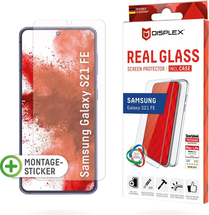Produktbild Displex Real Glass, Full Cover Panzerglas (1 Stück, Samsung Galaxy S21 FE)