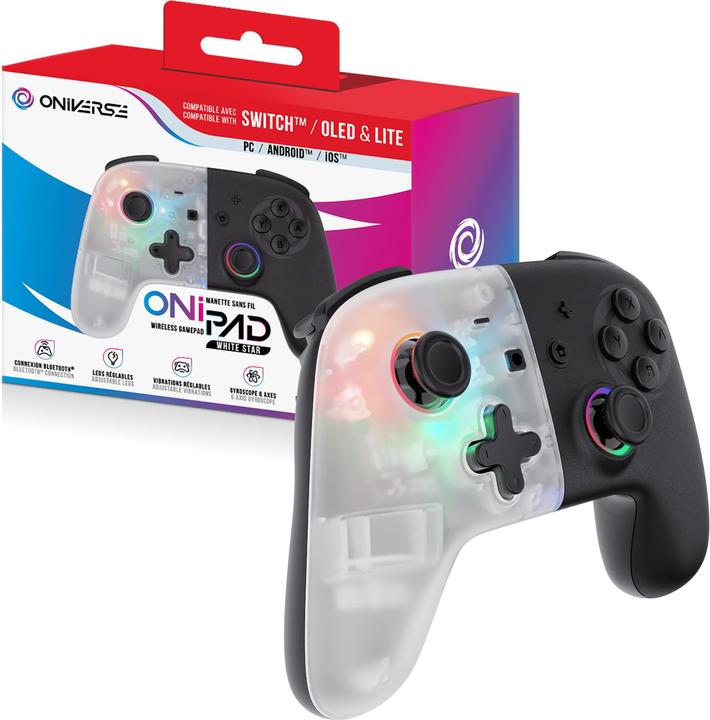 Produktbild Oniverse Onipad - Bluetooth Controller Für Nintendo Switch, PC, IOS & Android - Weiss (Switch, PC, iOS, Android)