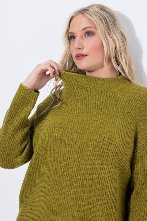 Produktbild Ulla Popken Rollkragen-Pullover, Rippstrick, oversized, Langarm (46, 48)