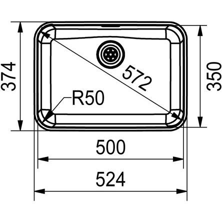 Thumbnail - Franke, Spülbecken, Unterbauspülen Largo LAX 110 50 (35) (Aufsatzspülbecken, 52.40 cm, 37.40 cm)