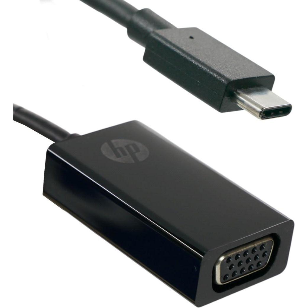 Thumbnail - HP USB-C zu (VGA, 2.55 cm), Data + Video Adapter, Schwarz