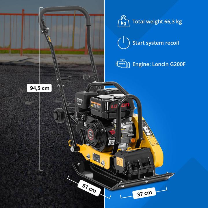 Actual product image MSW Plate Compactor - 51 x 37 cm - 12 kN