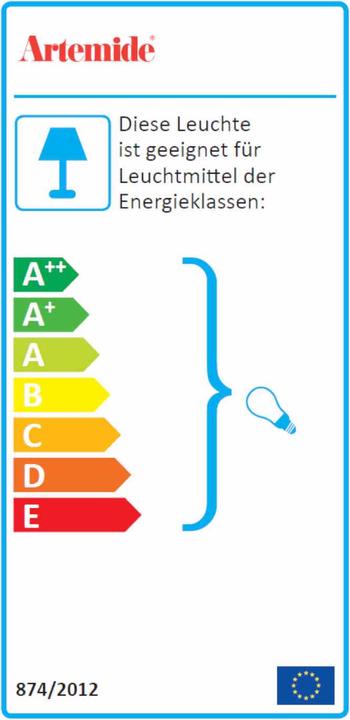 Energie-Label Artemide Eclisse Tisch-/Wandleuchte (E14)