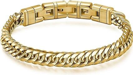 Actual product image Brosway Naxos BNX12 timeless men's gold-plated chain bracelet