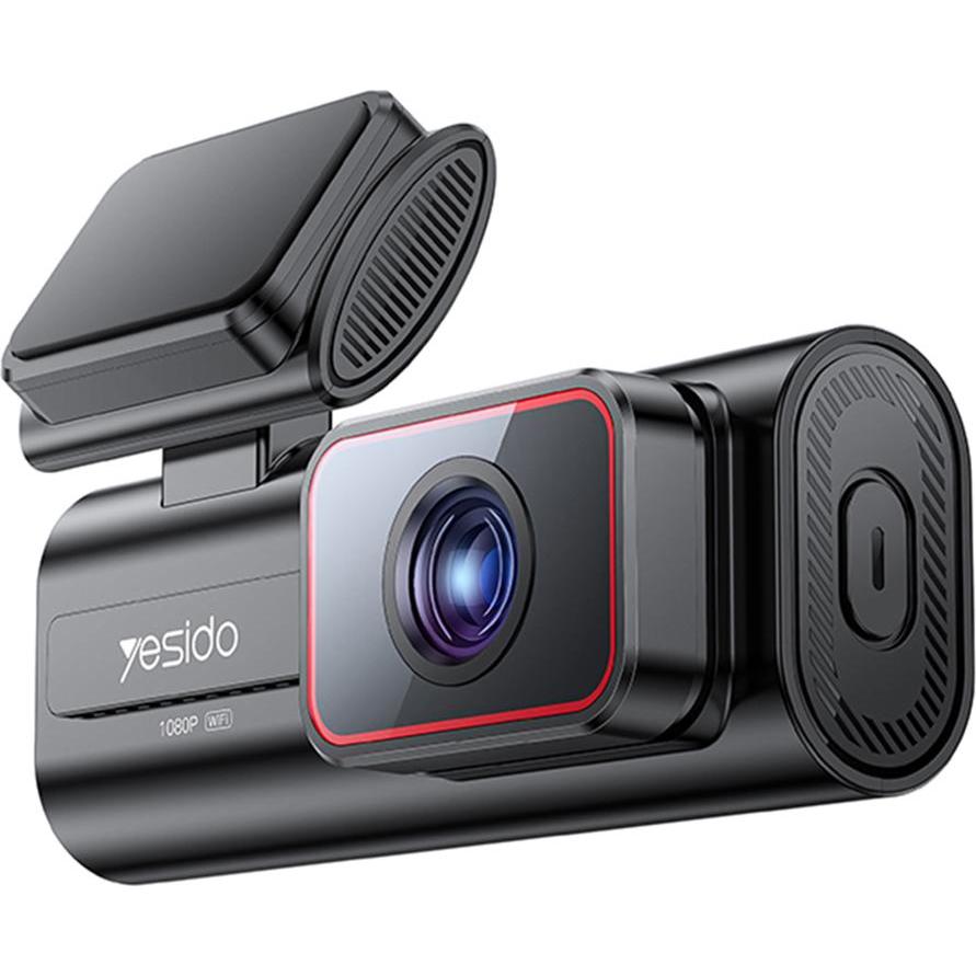 Yesido - Dash Camera (KM21) - Full HD 1080p, 145° Angle Range, 1.47" IPS Built-in Screen - Black (Display integrato, Full HD), Dashcam, Nero