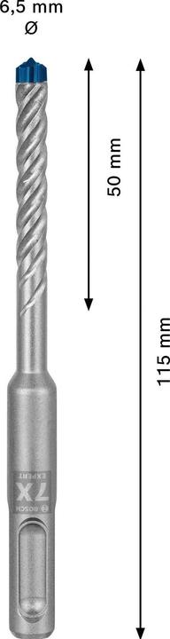 Produktbild Bosch Professional Zubehör EXPERT SDS plus-7X Hammerbohrer, 6,5 x 50 x 115 mm (6.5 Millimeter)