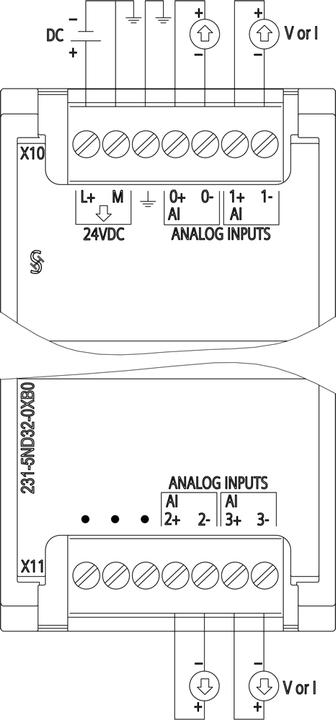 Produktbild Siemens SIMATIC S7-1200 SM1231 4x Analog Input