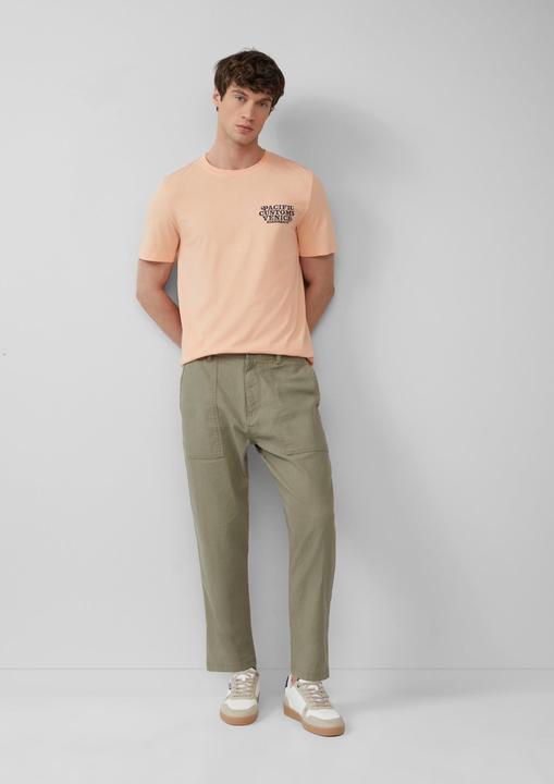 Produktbild S.Oliver T-Shirt Baumwoll-T-Shirt mit Crewneck und Artwork (XL)