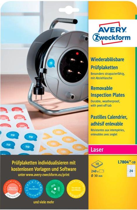 Produktbild Avery Prüfplaketten