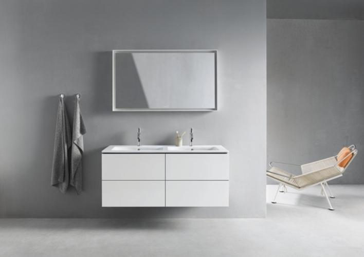 Actual product image Duravit Double washbasin ME by Starck m ÜL m HLB 1300x490mm without tap hole white (490 mm, 1300 mm)