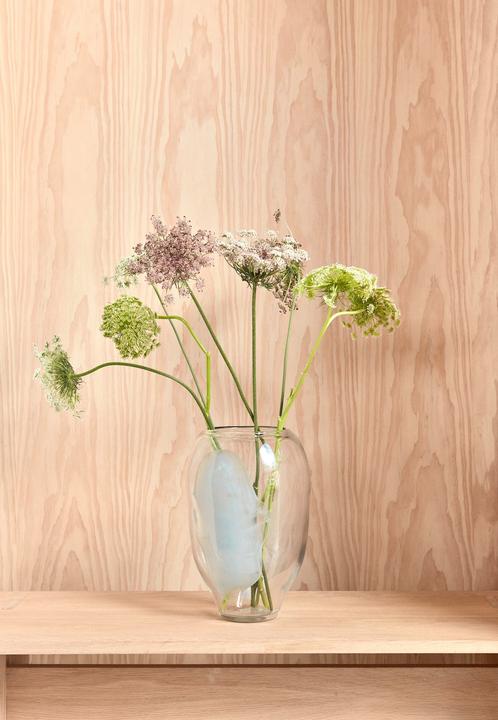 Produktbild OYOY Living Vase Jali klein 14 cm, Ice Blue (1 x)