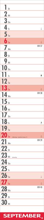 Energie-Label Supermemo Kalender 2026 (17 x 85 cm, Harter Einband, Deutsch)