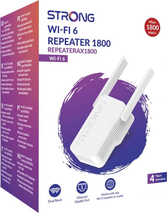 Actual product image Strong REPEATERAX1800 REPEATERAX1800 (1201 Mbit/s, 574 Mbit/s)