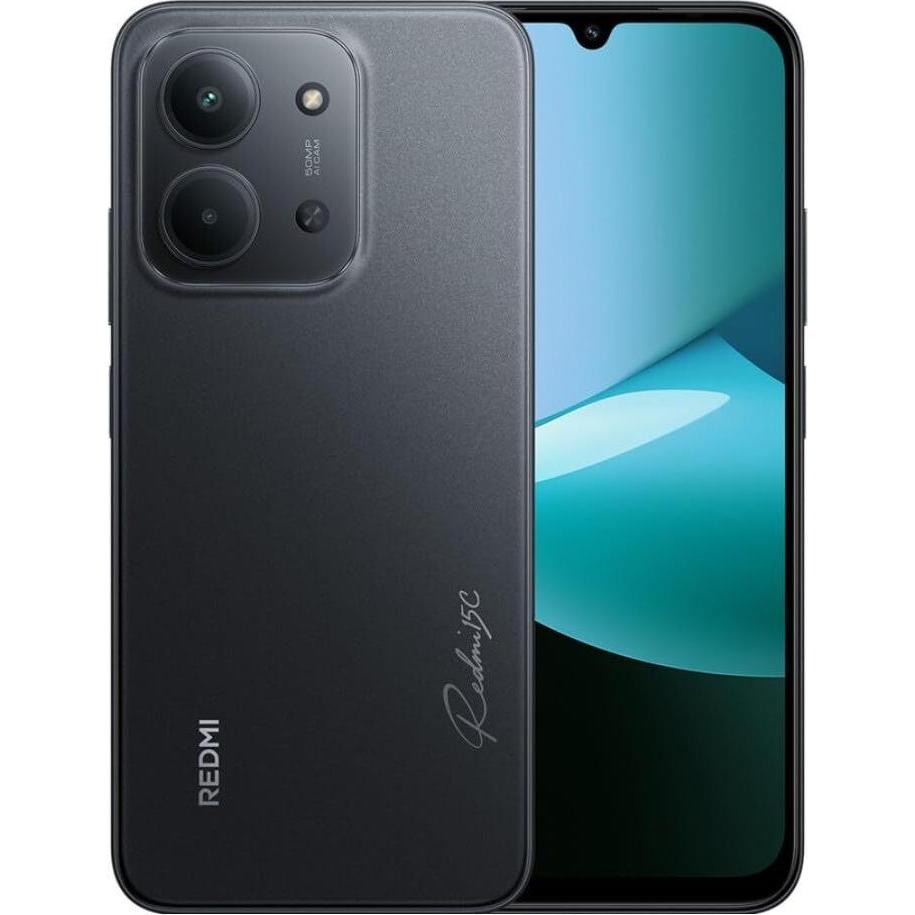 Xiaomi Redmi 15C (256 GB, Midnight Black, 6.90", Dual SIM, 4G), Smartphone, Schwarz