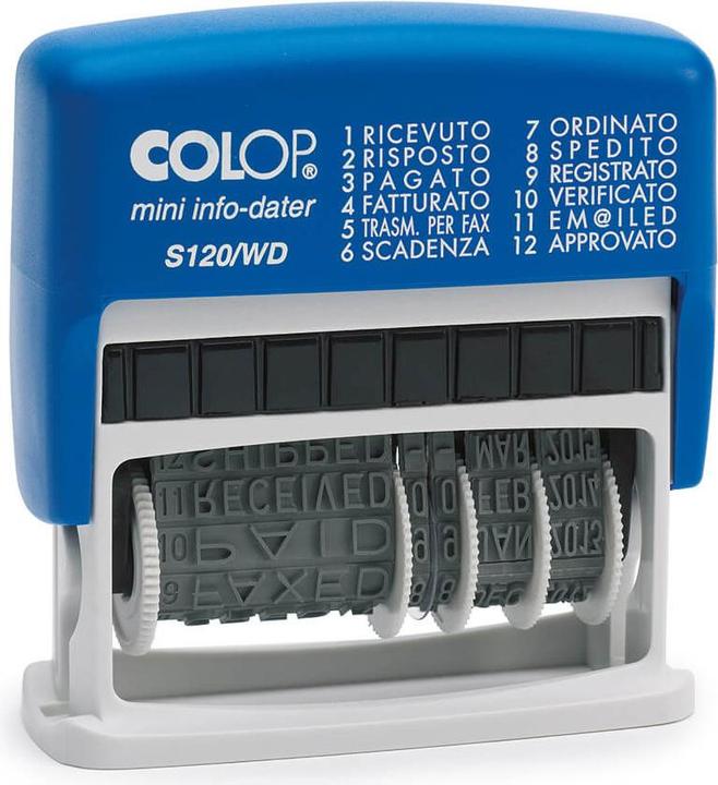 Image du produit Colop Tampon multitexte 41x4mm S120WDD07 12 textes I