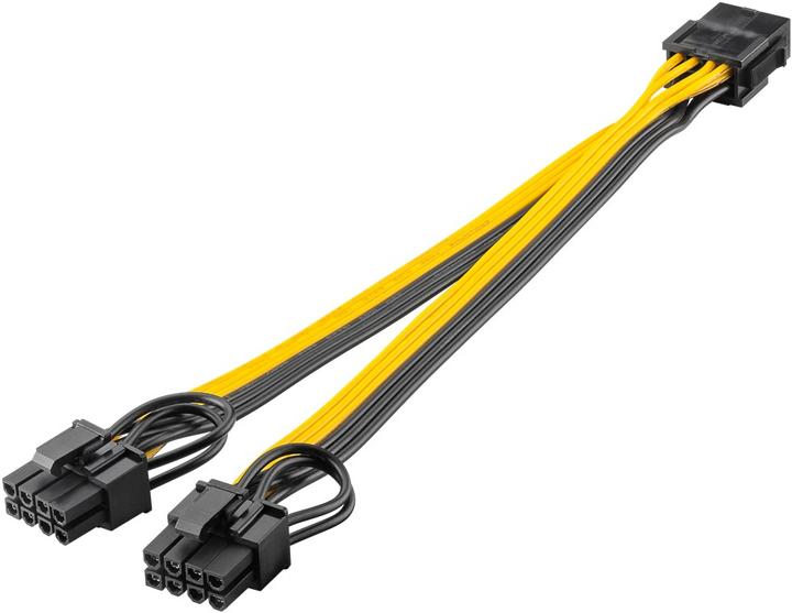 Produktbild Goobay Netzteil-Kabel 8-Pin-Buchse auf Dual 6+2-Stecker für PCIe