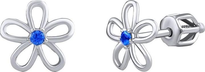 Immagine prodotto Silvego Orecchini in argento - fiore con zircone su vite SILVEGOB31857SBDB