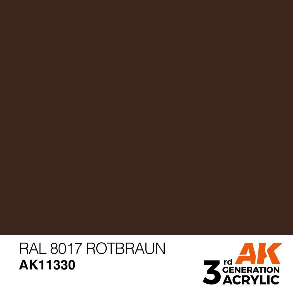 AK Interactive, Künstlerfarbe + Bastelfarbe, RAL 8017 Rotbraun (RAL 8017 Rotbraun)
