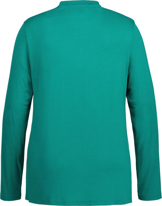 Image du produit Ulla Popken T-shirt à manches longues, avec col montant et découpe - collection Classic (54)
