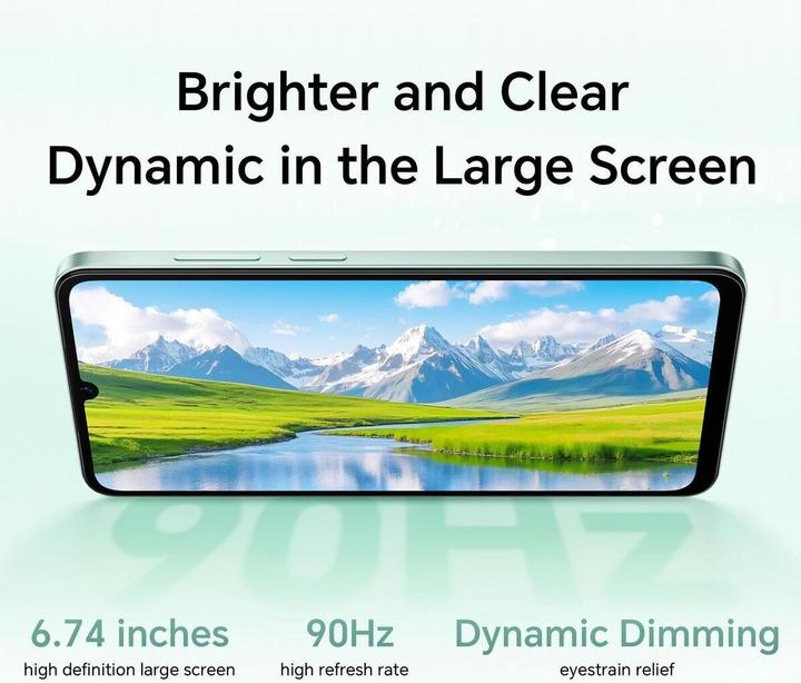 Immagine prodotto Honor X5c Plus Phone, 128GB/4GB, Ocean Cyan (128 GB, Oceano Ciano, Turchese, Verde, 6.74", Doppia SIM, 4G)