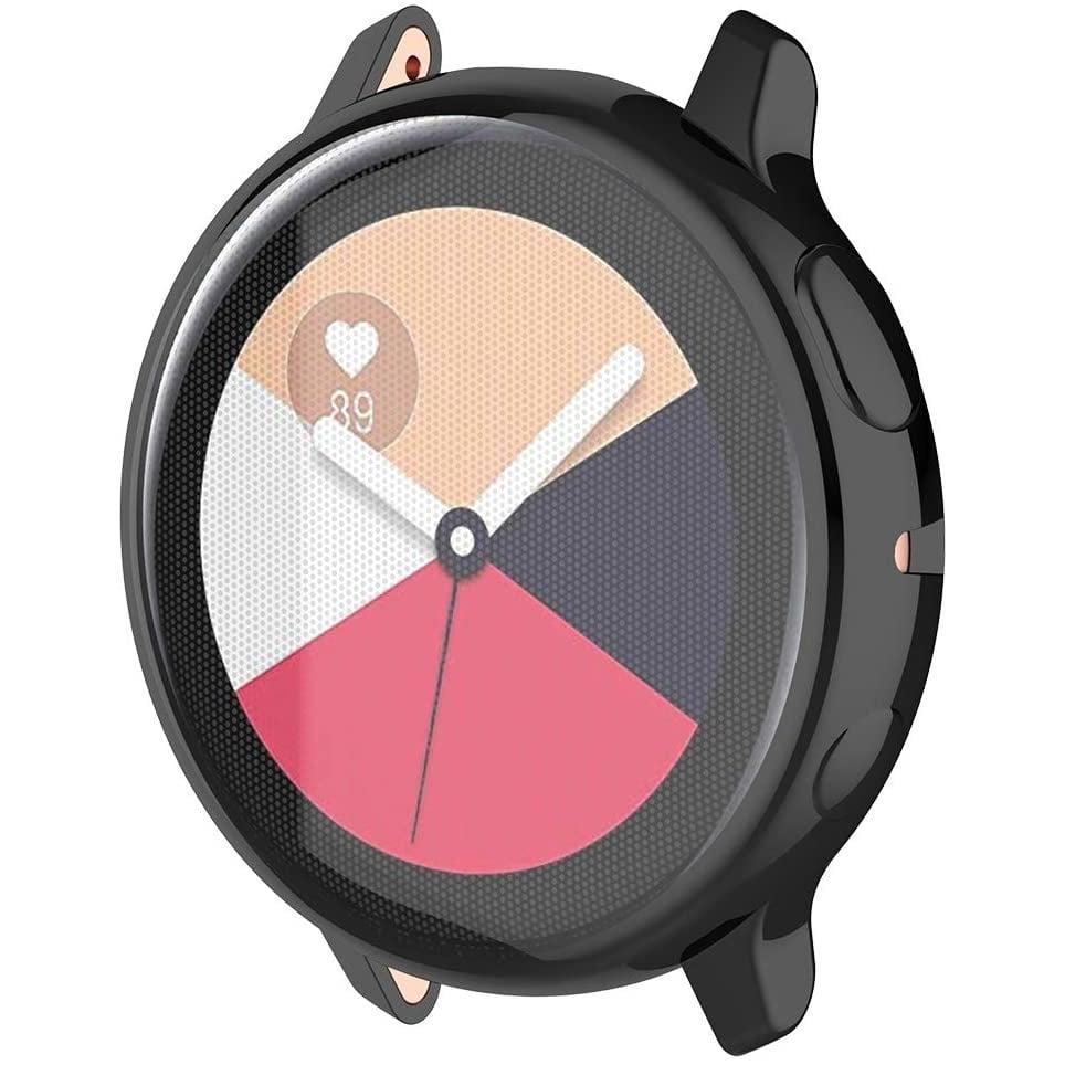Thumbnail - Strap-it TPU-Hülle (Silikon, Galaxy Watch Active 2), Uhrenarmband, Schwarz