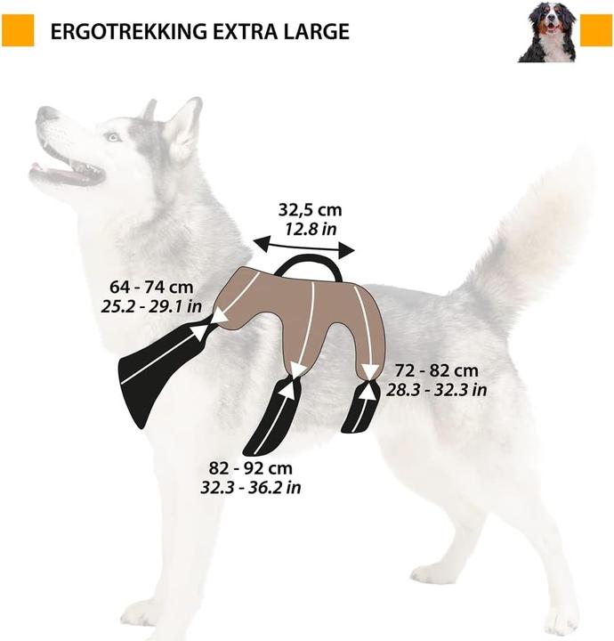 Actual product image Ferplast Ergotrekking dog harness (XL, Dog, Dog sport, Jogging, General, Walks)