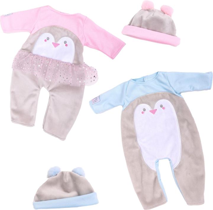 Actual product image Tiny Treasures Baby Penguin Twin Doll Set (30544)