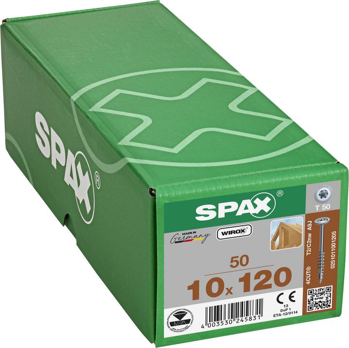 Produktbild Spax Tellerkopf T-Star T50 Vollgewinde Wirox (50 Schrauben pro Stück)