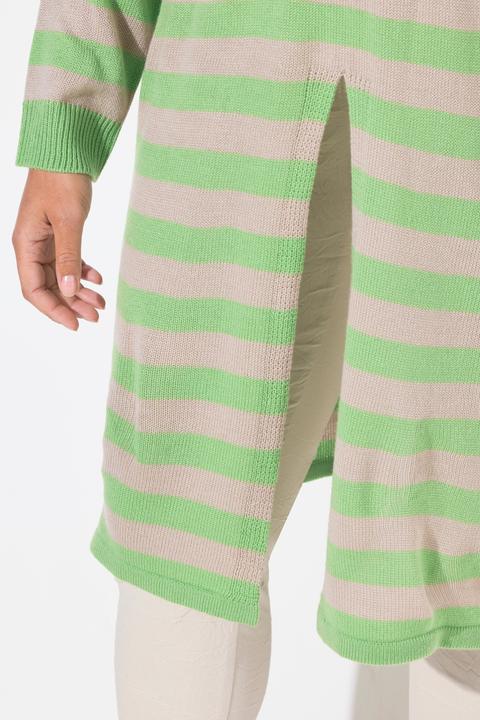 Produktbild Miamoda Long-Pullover, A-Linie, Ringel, Saumschlitz (58)