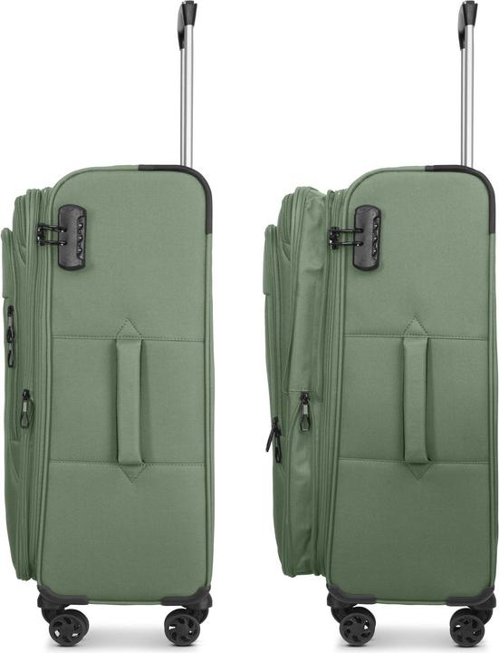 Immagine prodotto Franky Set di valigie Melbourne 3.0 a 4 ruote, 3 pezzi, con ripiegamento elastico (180 l)