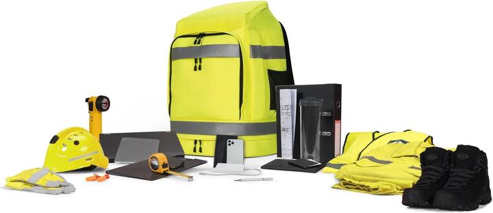 Actual product image Dicota Backpack Hi-Vis 65 litres – yellow (65 l)