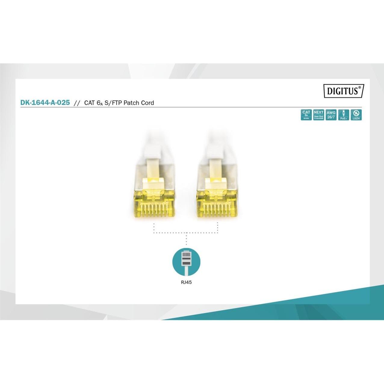 Thumbnail - Digitus CAT 6A S/FTP Patchkabel (S/FTP, CAT6a, 2.50 m), Netzwerkkabel