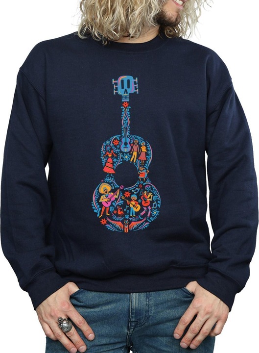 Actual product image Disney Mens Coco Guitar Pattern Sweatshirt (3XL)