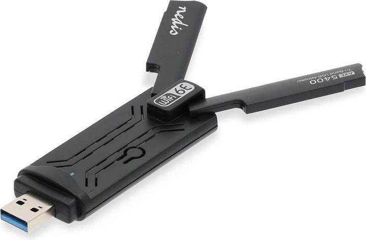 Produktbild Nedis Netzwerk-Dongle | Wi-Fi | AX5400 | 2.4/5/6 GHz (Triple Band) | USB3.0 | Wi-Fi speed total: 540 (USB 3.0)